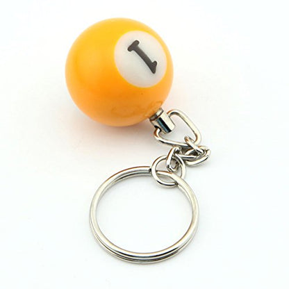 16 Assorted Colorful Billiards Pool Ball Keychain