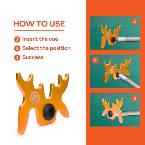 Slip-On Portable Aluminum Moosehead Bridge Cue Rest - color: Orange