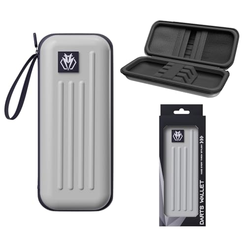 Dart Case,Darts Carrying Case Holds 3 Darts and Extra Accessories,Built-In Storage Tubes and Pockets for Flights, Tips, Shafts ect. (Grey) - color: Grey