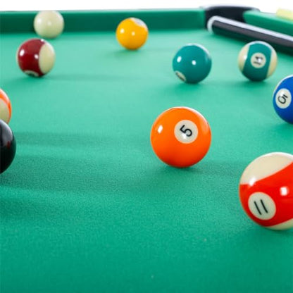 3 in 1 Pool Table Ping Pong Dining Table Combo,63.8 Foldable Billiard Tables/Table Tennis, Multi Game Table, with Billiard and Tennis Paddles Accessories - color: 3 in 1 Pool Table+Green