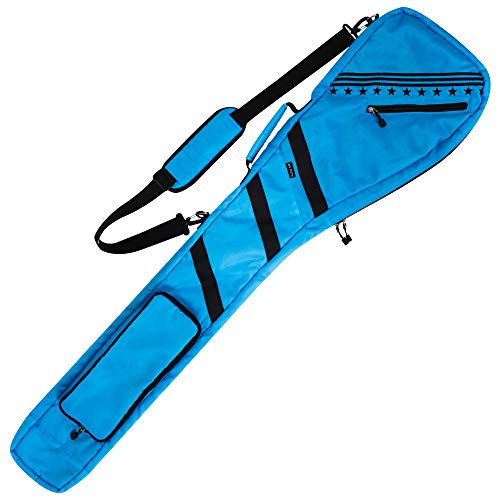 Big Teeth Golf Sunday Bag, Small Golf Bag Lightweight, Par 3 Golf Bag for A Few Clubs Driving Range, Practice with Carry Shoulder Strap Foldable Multi-Colour - color: Light Blue