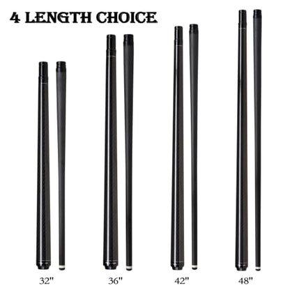 Carbon Fiber Short Pool Cue,32"/36"/42"/48" Low Deflection Kids Pool Cue,Professional Carbon Fiber Billiard Cue Shaft 5/16×18 - color: 48",12.5mm Tip