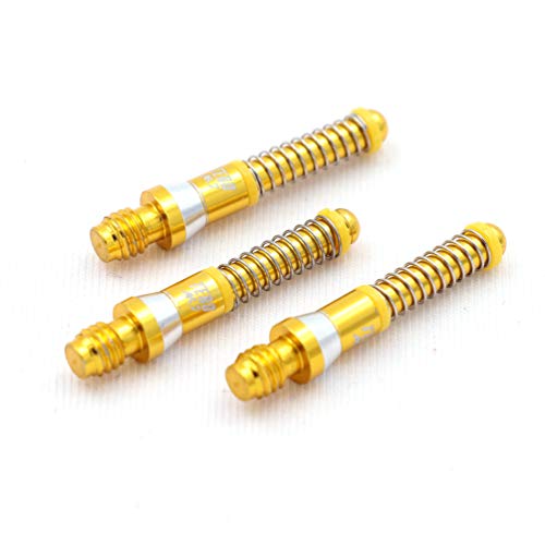 CUESOUL TERO AK7 Aluminum Dart Shafts 25.2mm Built-in Spring Telescopic for Steel Tip Darts and Soft Tip Darts - color: Gloden
