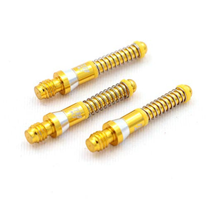 CUESOUL TERO AK7 Aluminum Dart Shafts 25.2mm Built-in Spring Telescopic for Steel Tip Darts and Soft Tip Darts - color: Gloden