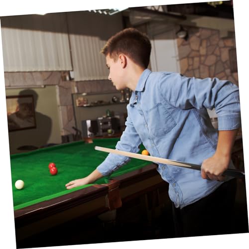 KOMBIUDA 2Pcs Short Pool Cue Sticks Convenient Wood Billiard Cue for Tight Spaces Ideal for Children and Practice Hardwood Design