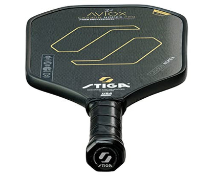 STIGA Aviox Pickleball Paddle | Midweight Paddle - USAPA Approved - Designed in Sweden - color: Gold, style: Aviox Carbon Nomex Pro
