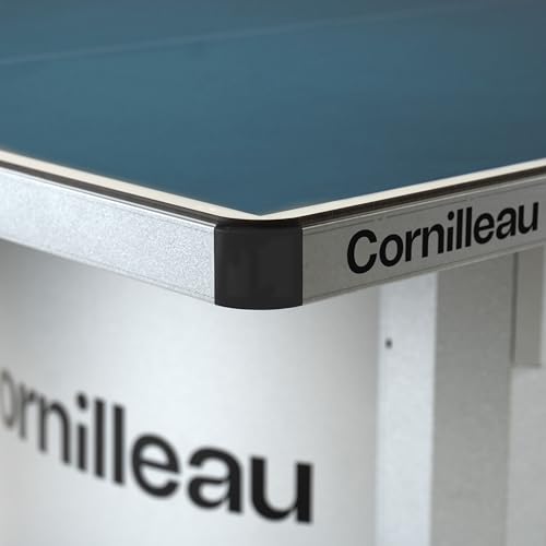 Cornilleau - Outdoor 510 Fixed Campus Ping-Pong Table for Communities and Schools (Camping, Parks, etc) - Competition Bounce (Blue or Grey 7mm) - FFTT Leisure and School Approval (Blue)