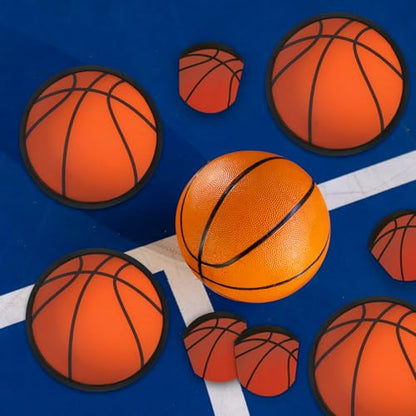 Mototo 30 PCS Foldable Flying Disc Fans 8 Inch Basketball Foldable Flying Disc Fans Bulk with Pouch Collapsible Pop up Hand Fan Goodie Bags Sports Party Favor for Kids Operation Christmas Child Items - color: Basketball