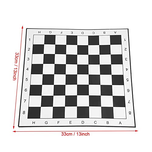 Checkers Set, 13 x 13inch Folding Board Mat, Includes Extra Large Play Pieces for Outdoor and Indoor Family Events