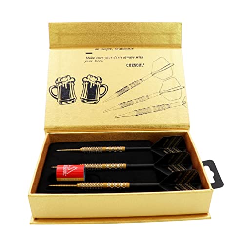 CUESOUL Cocktail/COLA Beer/Draft Beer with Oil Paint Finished-21g/22g/23g Steel Tip 90% Tungsten Dart Set - color: Draft Beer-23g