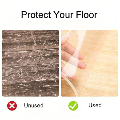 1.5mm Thick PVC Clear Chair Mat for Hardwood Floor, Waterproof Heavy Duty Floor Protector Mats, Non-Slip Transparent Desk Chair Mat for Home Office, Floor Mat for Rolling Chairs