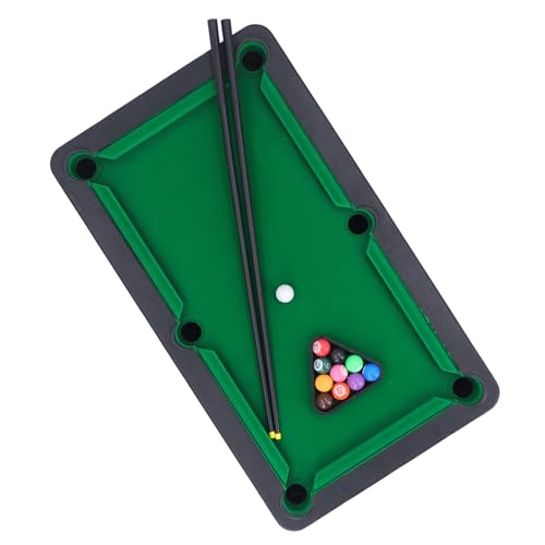 Mini Pool Table, Kids Tabletop Pool Set with 16 Balls and Rack for Double Player Children Interactive Portable Billiard Game High Simulation
