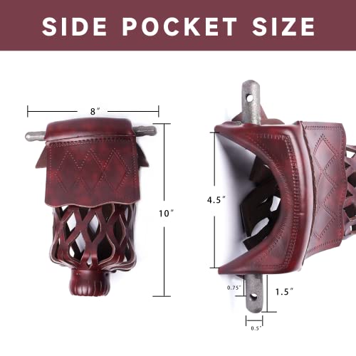 GSE Games & Sports Expert Set of 6 Heavy Duty PU Leather Billiard Pool Table Pockets, Billiard Pool Table Accessories (Several Colors & Styles Available) - color: Dark Cherry - Diamond