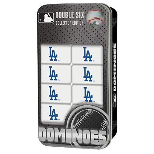 MasterPieces Officially Licensed MLB Los Angeles Dodgers 28 Piece Dominoes Game for Adults