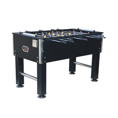Virubi 54-inch Soccer Table with American Sporty Design, Foosball Football Game Table for Kids Adults, Wooden Steel Construction Black for Indoor Family Dining Room