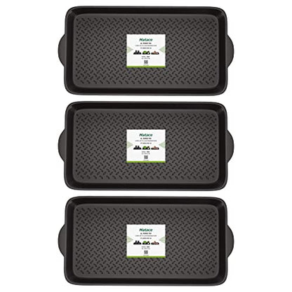 Matace 3 Pack Rubber Small Boot Tray for Entryway,Boot Mat,Shoe Tray,Shoe Mat for Indoor and Outdoor Use, 27.95"x 15.74" (Pack of 3) - size: 29.5"L x 15.7"W x 1.2"Th (Pack of 3)