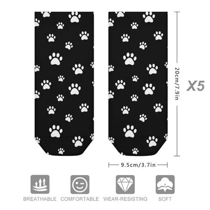 5 Pairs Women’s Low Cut Ankle Socks, Soft Athletic No Show for Running Yoga Daily Wear - color: Picture (18)