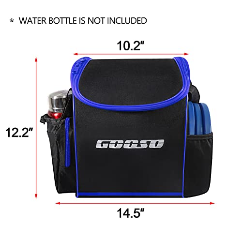 GOOSO Disc Golf Set with Bag - 12 PCS Flying Disc Golf Discs for Beginner with Putter, Midrange, Driver | Portable Disc Golf Backpack Holds 28+ Discs Free Stand Bag Design for Convenient Use | Disc Golf Discs for Beginner with Putter, Midrange, Driver Fre