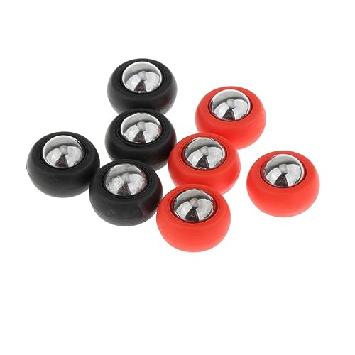 SM SunniMix 8Pcs Mini Shuffleboard Pucks Set Shuffleboard Table Pucks Replacement Shuffleboard Accessories 2 Colors Shuffleboard Rollers for Family Home