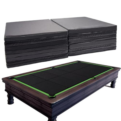 Pool Table Insert Mat for Pool Table Protection Billiard Table to Dining Table Foldable Removable Foam Mat with Zipper, Black