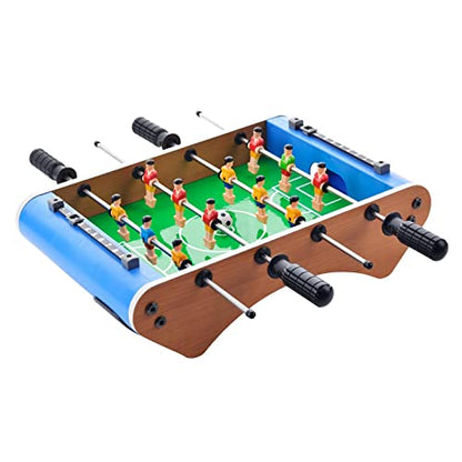 Compact Foosball Table for Adults and Kids | Portable Table Soccer Game Set | Family Fun Desk Football Game | Mini Table Top Soccer for Children