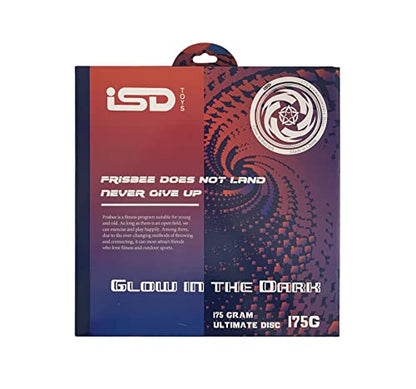 Glow in the Dark Ultimate with Soft Grip Frisbee Disc 175 Grams,10.5 inches Sport Disc, Great for Backyard, Park, Beach, Camping, pet and More - color: Green