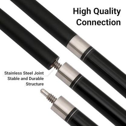 Fiberglass Pool Cue Stick 19-21 oz, 58 inch Billiard cue for Professional Adult Player - color: Black 21oz