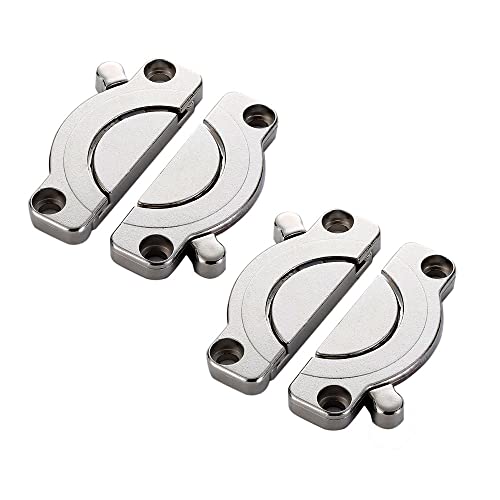 2 Pack Zinc Alloy Table Buckle Connectors, Table Board Connector Hardware Accessories Heavy Duty Zinc Alloy (with 8 Screws)