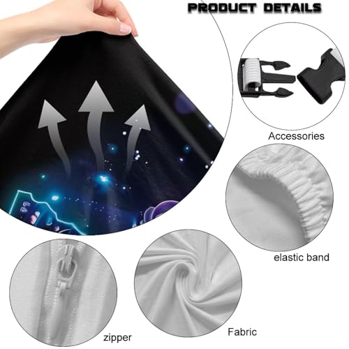 Suobstales Butterfly Rose Pattern Gaming Chair Covers with Armrest Covers, Elastic Computer Chair Slipcovers Stretchable Washable Gaming Chair Seat Cover - color: Butterfly Rose