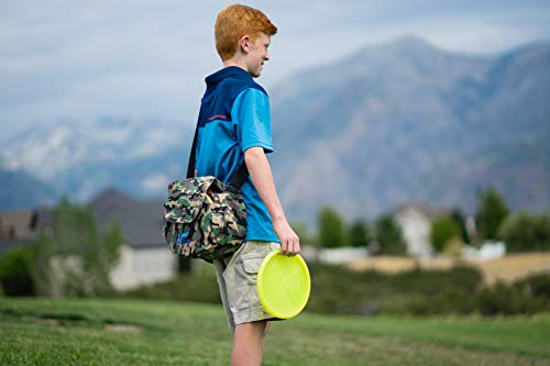 Kestrel Black Disc Golf Bag - Fits 6-10 Golf Discs + Bottle - For Beginner & Advanced Golfers - Extremely Durable Canvas - Frisbee Golf Bag - Small Sling/Shoulder Disc Golf Bag For Men & Women - color: Gray