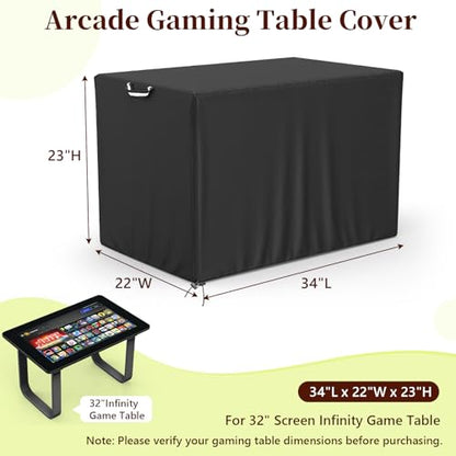 STARTWO Game Table Cover, Compatible with Arcade 1Up 32" Screen Infinity Game Table, Heavy Duty Waterproof & Dustproof Electronic Game Machine Cover