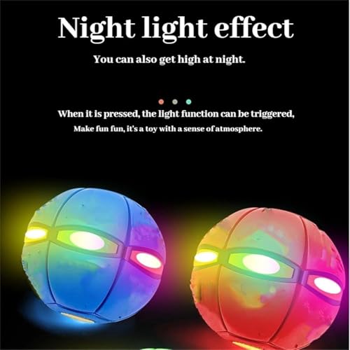 Magic Ball, Magic Metaball, Children Bouncing Ball, Parent-Child Interaction, Dual Form Freely Switchable, with 6 Light for Kid - color: E