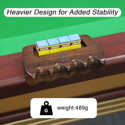 CROWN ME Weighted wooden 4-Cue pool cue stick holder, billiard cue stick holder, chalk holder - style: 4 Holes