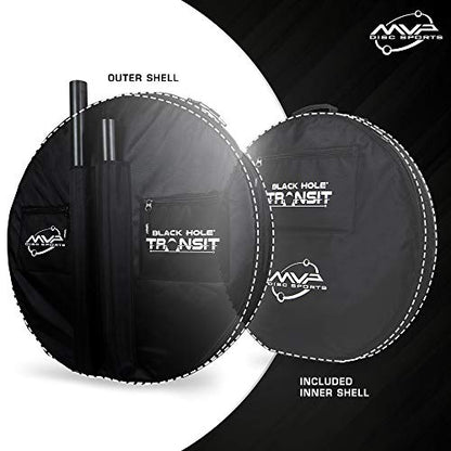 MVP Disc Sports Black Hole Lite 24-Chain Disc Golf Basket with Transit Bag