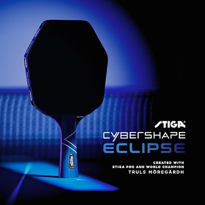 STIGA Cybershape Eclipse Ping Pong Paddle – Professional Performance Table Tennis Racket - Hexagon Shape Tournament-Quality Paddle for Spin, Speed, and Control