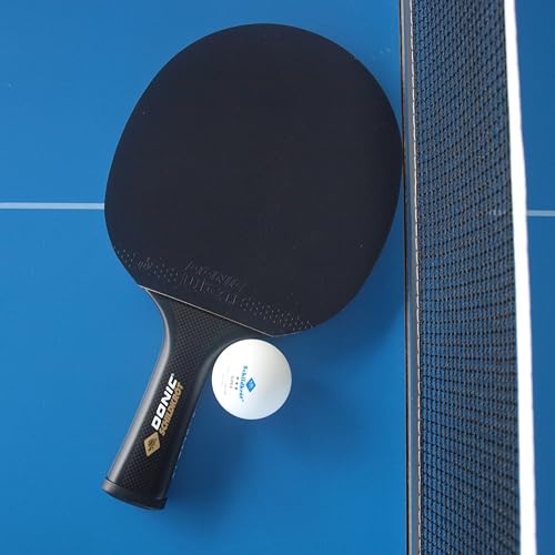 Donic-Schildkröt CarboTec 7000 Table Tennis Racket, 100% Carbon, Concave Handle, 2,3 mm Sponge, Liga Pad - ITTF, 758216