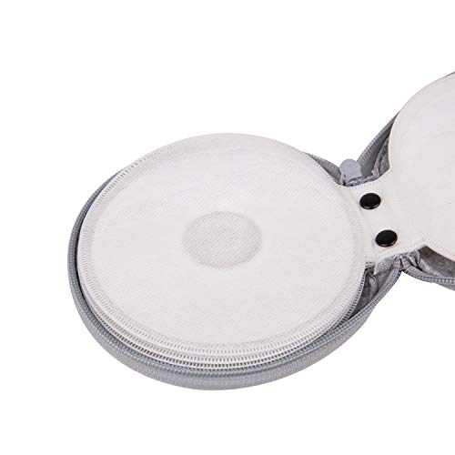 ELEZAY Small CD Case Round Felt 20 Capacity CDs Storage Wallet DVD Disc Holder,Light Grey - color: C-LightGray