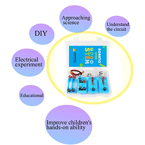 Kids Electric Circuit STEM Experiment Kit, Physics Learning Set for Series & Parallel Circuits, Teaching Supplies for Classroom & Homeschool Students