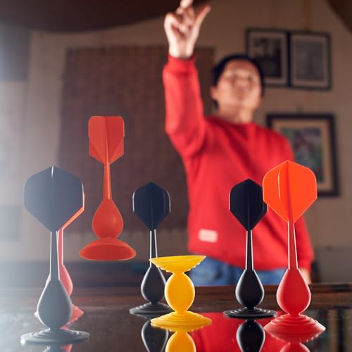 Sucker Darts Throwing Game Set, Silicone Suction Cup Toys - color: Red+black Flights