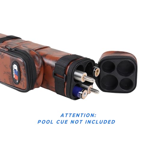 GSE Games & Sports Expert 2x2 Deluxe Hard Billiard Pool Cue Stick Carrying Case, Billiard Cue Case, Billiards Accessories (Several Colors Available) - color: Square - Brown