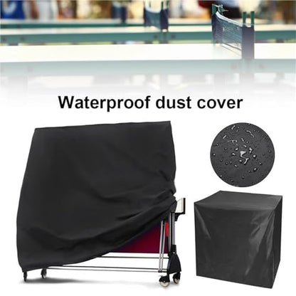 Ping Pong Table Cover Waterproof Folding Black Choth Furniture Protection for Household - color: 160x90x145 cm