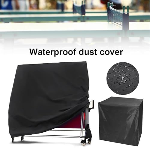 Ping Pong Table Cover Waterproof Folding Black Choth Furniture Protection for Household - color: 280x150x5