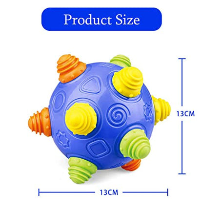 Toddler's Music Dancing Shake Ball - Move, Crawl, Bounce, Sensory Learning for Kids and Babies, Fun Gift for Both Boys and Girls - color: Navy Blue