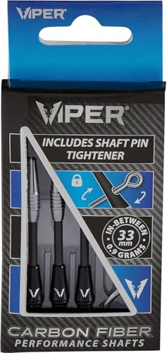 Viper Carbon Fiber High Performance Ultra-Light Dart Shafts, Set of 3 - color: Silver & Black, size: InBetween