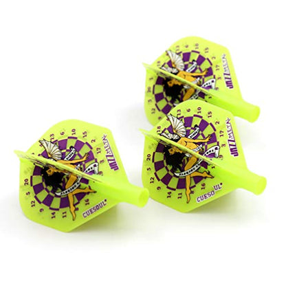 CUESOUL TERO AK4 Dart Flight Standard Shape/Shield Shape/Diamond Shape - color: Standard Shape-Green Angle