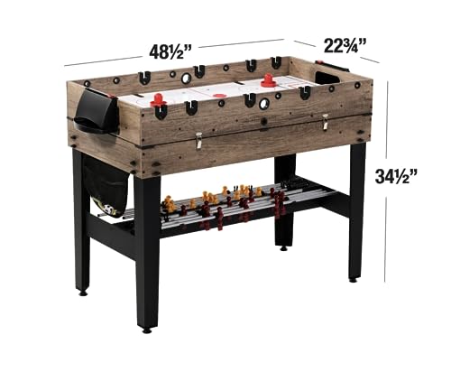 3-in-1 Combination Game Table Air Powered Hockey Foosball Billiards Pool