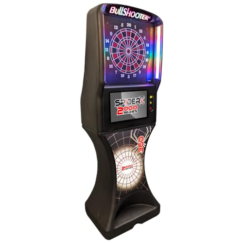 Spider 360 2000 Series, Electronic Dartboard, Home Commercial Grade Dart Board, Standing Electronic Soft tip Dartboard