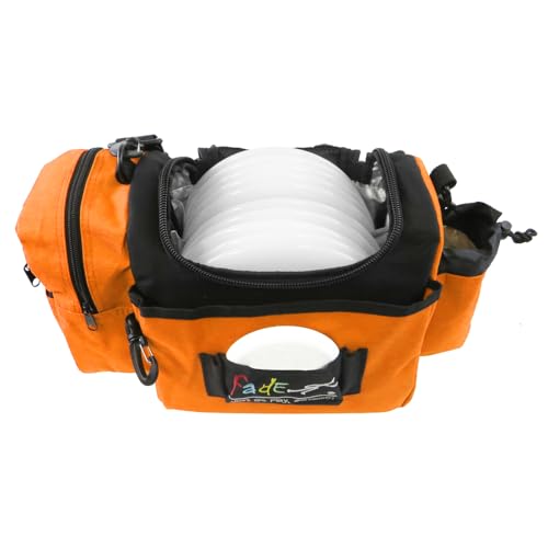 Fade Crunch Disc Golf Bag – Compact, Sturdy, and Insulated Shoulder Strap Bag for All Players Cooler Bag - Electric Lime - color: Tangerine Orange