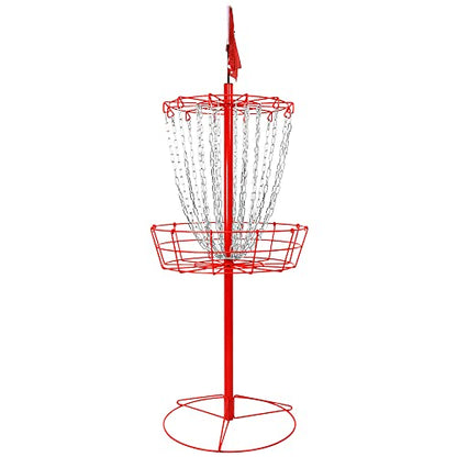 Remix Practice Basket for Disc Golf - Choose Your Color and Style - style: Double Chain - Red
