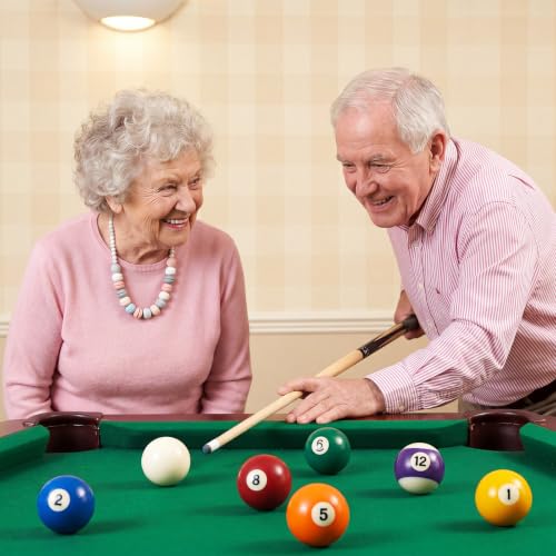 Outus Pool Table Ball Set with Accessories, 16 Billiard Balls 2-1/4" Regulation Set with Triangle & Diamond Rack, Chalk, Gloves & Towel, Spot Stickers, Starter Kit for Game Room & Bar - style: Standard Style
